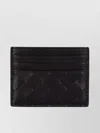 Bottega Veneta Womens Intrecciato Leather Card Holder Black-gold