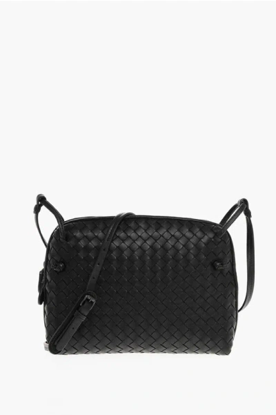 Bottega Veneta Woven Leather Crossbody Bag With Zip