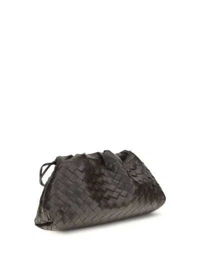 Bottega Veneta Woven Leather Drawstring Wallet In Black