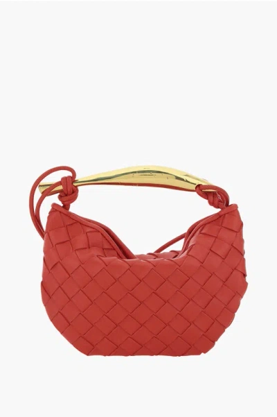 Bottega Veneta Woven Leather Muse Bag With Brass Handle