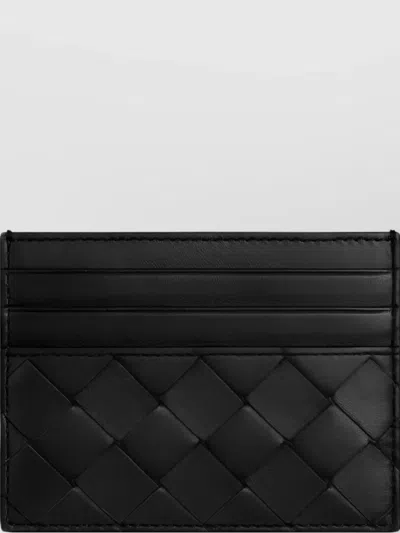 BOTTEGA VENETA WOVEN LEATHER QUILTED CARD HOLDER