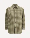 Bottega Veneta Womens Liana Travertine Intrecciato Leather And Suede Shirt