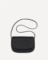Bottega Veneta Woven Leather Shoulder Bag In Black