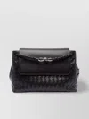 Bottega Veneta Woven Leather Shoulder Bag With Metal Accent