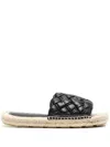 Bottega Veneta Jack Woven Napa Slide Espadrilles In Black