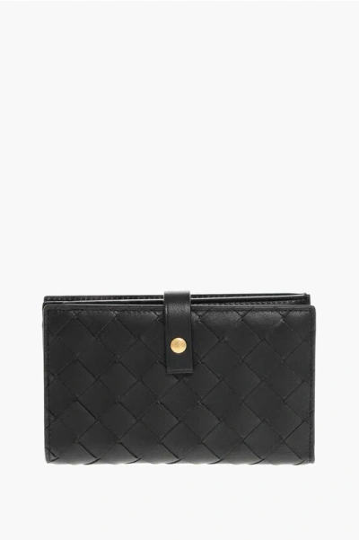 Bottega Veneta Woven Leather Wallet With Coin Holder Grösse Unica