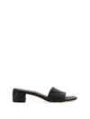 Bottega Veneta Black Mules With Intreccio Motif In Leather Woman In Black
