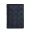 Bottega Veneta Leather Intrecciato Card Holder In Black