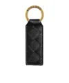 Bottega Veneta Tab Key Ring In Black