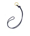 Bottega Veneta Intreccio Long Key Ring In Blue