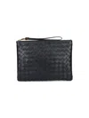 Bottega Veneta Woven Pouch In Black