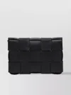 Bottega Veneta Woven Rectangular Shape Shoulder Bag With Adjustable Strap In Black