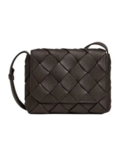 Bottega Veneta Woven Shoulder Bag In Black
