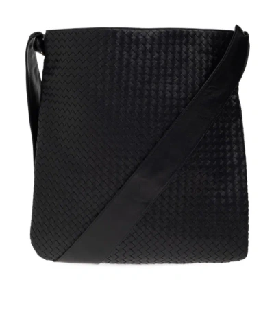 Bottega Veneta Woven Shoulder Bag In Black