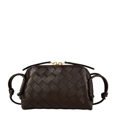 Bottega Veneta Woven Shoulder Bag In Brown