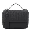 Bottega Veneta Woven Shoulder Bag In Black