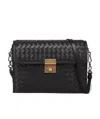 Bottega Veneta Woven Shoulder Bag In Black