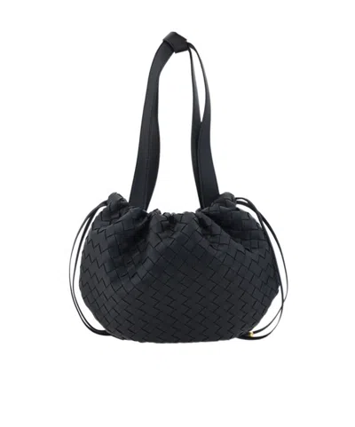 Bottega Veneta Woven Shoulder Bag In Black