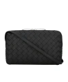 Bottega Veneta Woven Shoulder Bag In Black