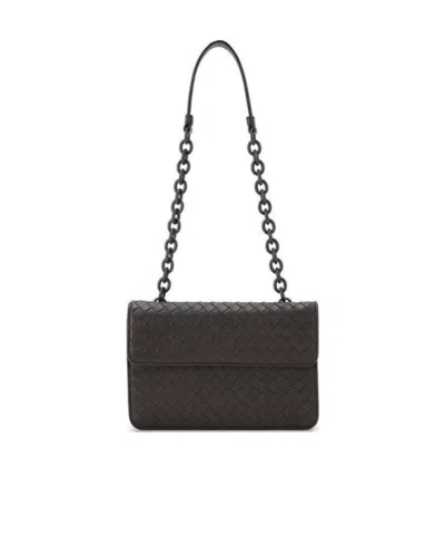 Bottega Veneta Woven Shoulder Bag In Brown