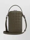Bottega Veneta Woven Travel Phone Pouch And Strap