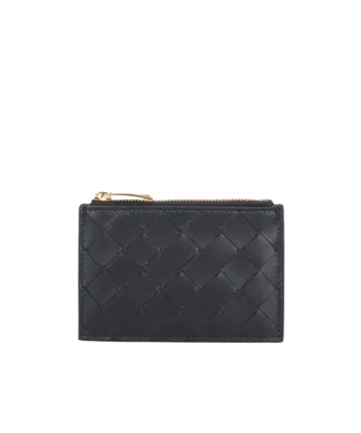Bottega Veneta Woven Wallet In Black
