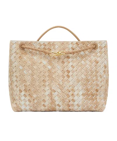 Bottega Veneta Woven-design Handbag In Brown