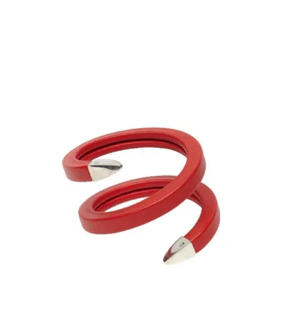 Bottega Veneta Wrap-around Bracelet In Red