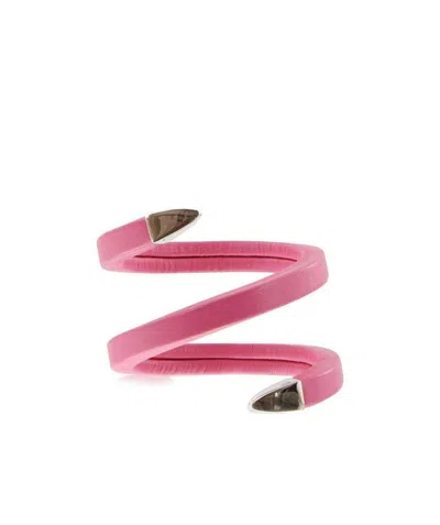 Bottega Veneta Wraparound Bracelet In Pink