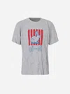 Bottega Veneta Graphic Rabbit-print Crushed Cotton Jersey T-shirt In Gray