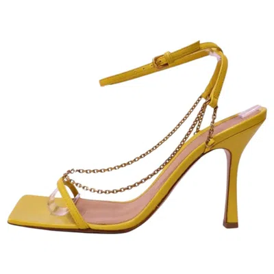 Pre-owned Bottega Veneta Yellow Chain Sandals - Eu 39.5