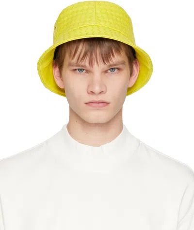 Bottega Veneta Yellow Intrecciato Bucket Hat In 7193 Lighthouse