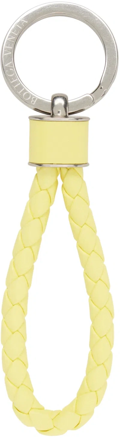 Bottega Veneta Yellow Intreccio Key Ring