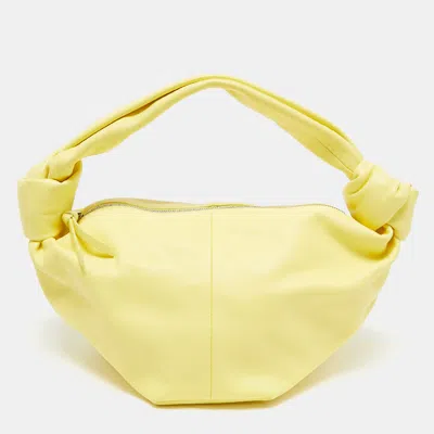Pre-owned Bottega Veneta Yellow Leather Mini Double Knot Bag