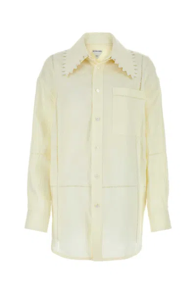 BOTTEGA VENETA YELLOW LOOSE FIT BUTTONED SHIRT
