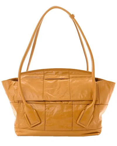 Bottega Veneta Yellow Maxi Intrecciato Leather Paper Maxi Medium Arco Slouch  (authentic Pre-loved)