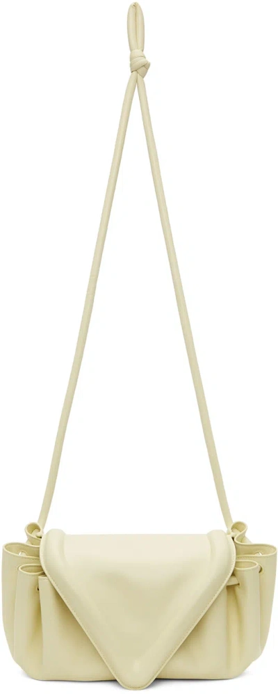 Bottega Veneta Yellow Medium Beak Crossbody Clutch In 7450 Ice Cream