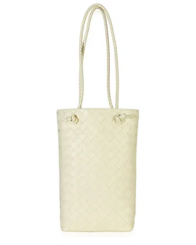 Bottega Veneta Yellow Nappa Intrecciato Leather Vertical Tote (authentic Pre-  Loved) In Neutral