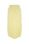 Bottega Veneta Yellow Stretch Cotton Blend Skirt In Yellow
