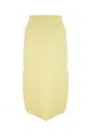 Bottega Veneta Yellow Stretch Cotton Blend Skirt In Giallo