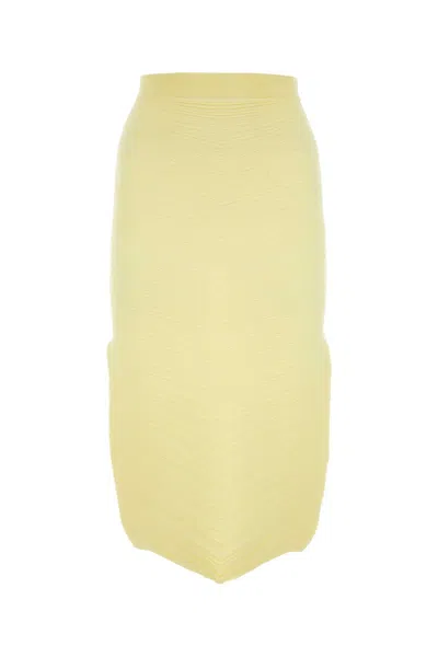 BOTTEGA VENETA YELLOW STRETCH COTTON BLEND SKIRT