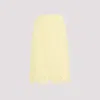 Bottega Veneta Embroidered Midi Skirt In Yellow