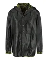 Bottega Veneta Zebra Print Lined Leather Jacket In Black