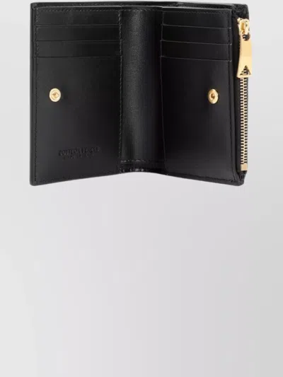 Bottega Veneta Zip Bi-fold Wallet Intrecciato Construction In Brown