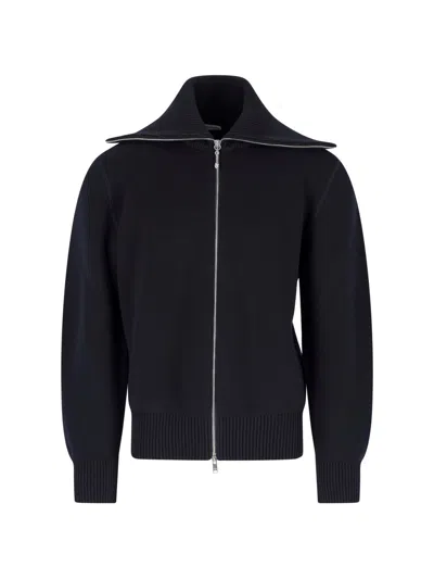 Bottega Veneta Zip Cardigan In Black