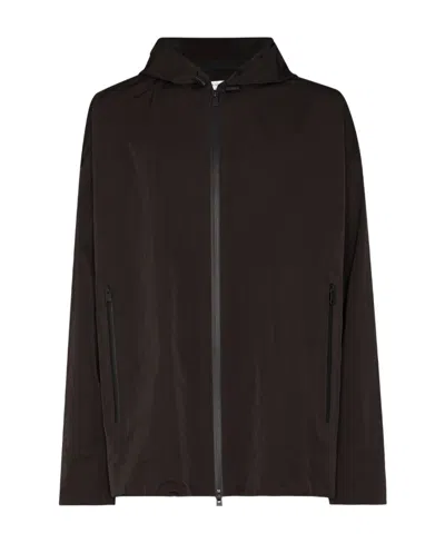 Bottega Veneta Zip-front Windbreaker Jacket In Black