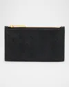 Bottega Veneta Black Cardwallet With Zip And Intrecciato Motif In Leather Woman In Black