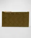Bottega Veneta Intrecciato Business Card Case In Olive Oil