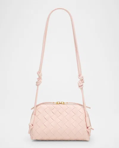 Bottega Veneta Zip Leather Pouch Shoulder Bag In White
