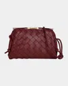 Bottega Veneta Zip Leather Pouch Shoulder Bag In Burgundy
